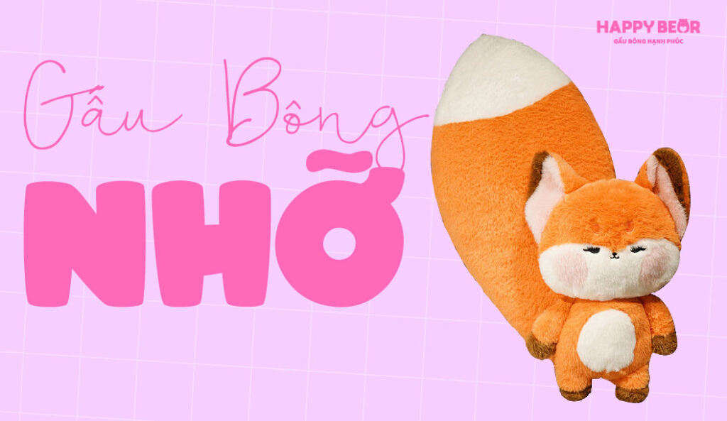 banner gấu bông size nhỡ gấu bông hạnh phúc