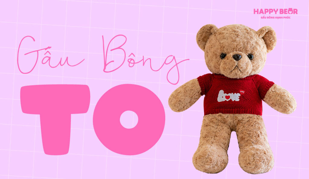 banner gấu bông size to gấu bông hạnh phúc