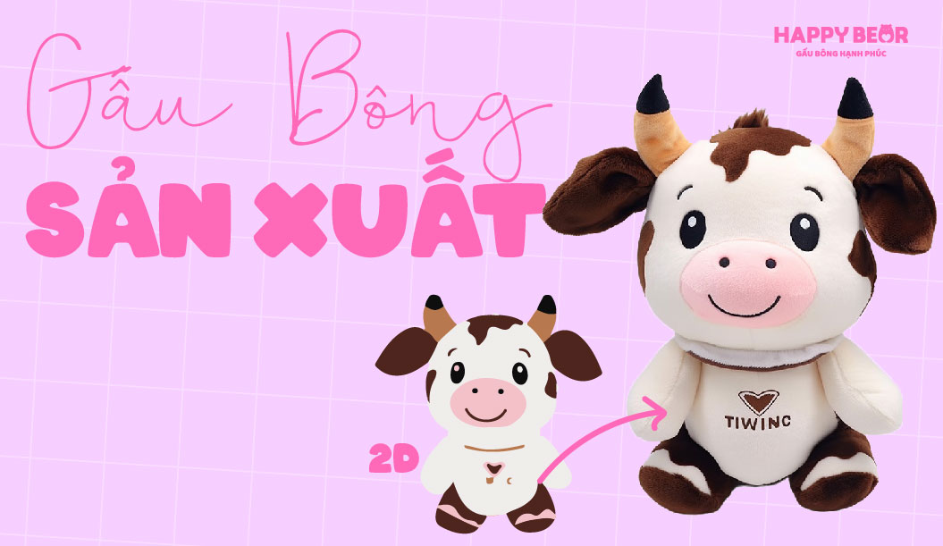 banner gấu bông sản xuất theo yêu cầu gấu bông hạnh phúc