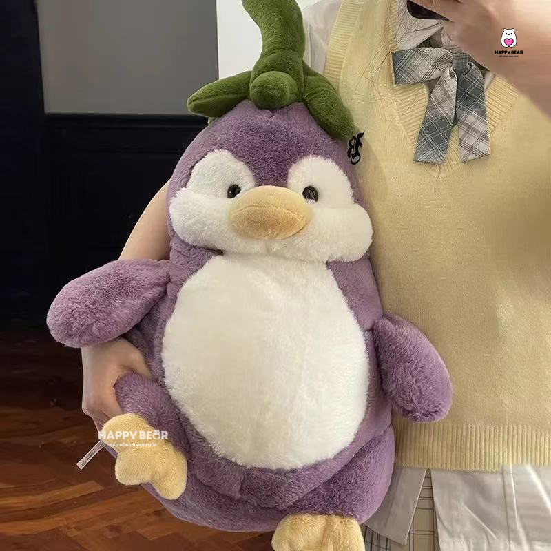 Gấu Bông Chim Cánh Cụt Cà Tím HP76 HAPPY BEAR