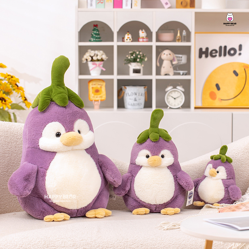 Gấu Bông Chim Cánh Cụt Cà Tím HP76 HAPPY BEAR