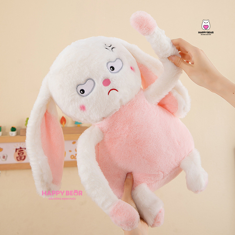 Gấu Bông Thỏ Mắt Lườm HP131 - HAPPY BEAR 27 Gấu Bông Thỏ Tai Dài Mắt Lườm HAPPY BEAR 60CM