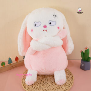 Gấu Bông Thỏ Tai Dài Mắt Lườm HAPPY BEAR 60CM