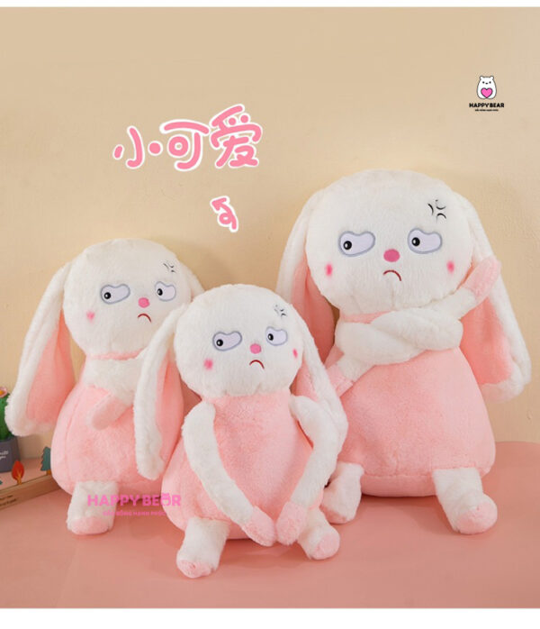 Gấu Bông Thỏ Tai Dài Mắt Lườm HAPPY BEAR 60CM