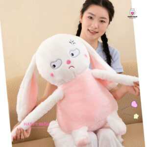 Gấu Bông Thỏ Tai Dài Mắt Lườm HAPPY BEAR 60CM