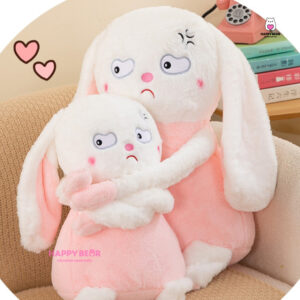 Gấu Bông Thỏ Tai Dài Mắt Lườm HAPPY BEAR 60CM