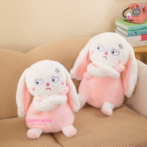 Gấu Bông Thỏ Tai Dài Mắt Lườm HAPPY BEAR 60CM
