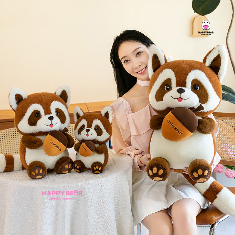 Gấu Bông Chồn Ôm Bình HP112 - HAPPY BEAR 16 Gấu bông chồn ôm bình đuôi dài happy bear 60cm