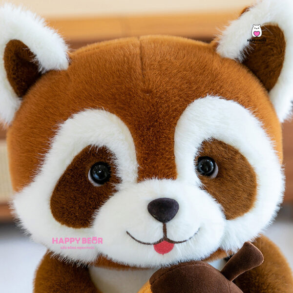 Gấu bông chồn ôm bình đuôi dài happy bear 60cm