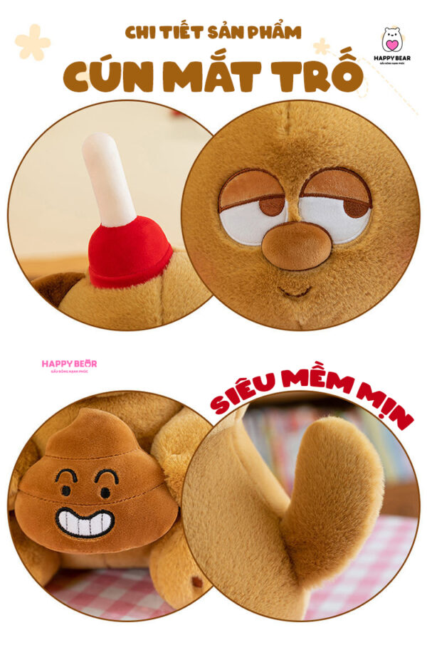 Gấu bông cún dễ thương HAPPY BEAR size 60CM