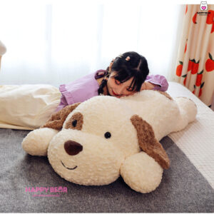 Gối Ôm Cún Lông Xù Dễ Thương HAPPY BEAR size 60CM