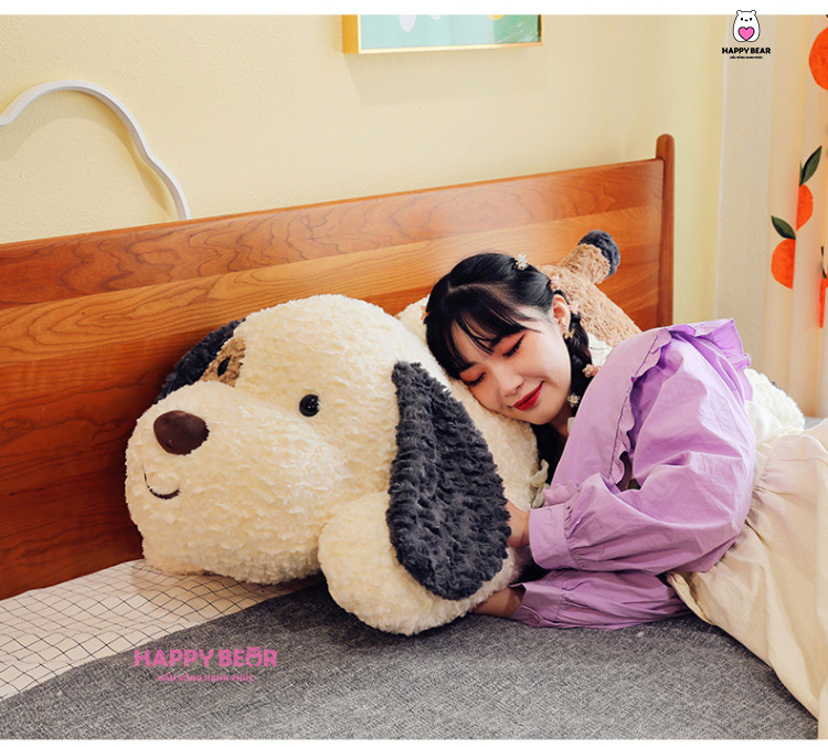 Gối Ôm Cún Lông Xù HP136 - HAPPY BEAR 27 Gối Ôm Cún Lông Xù Dễ Thương HAPPY BEAR size 60CM