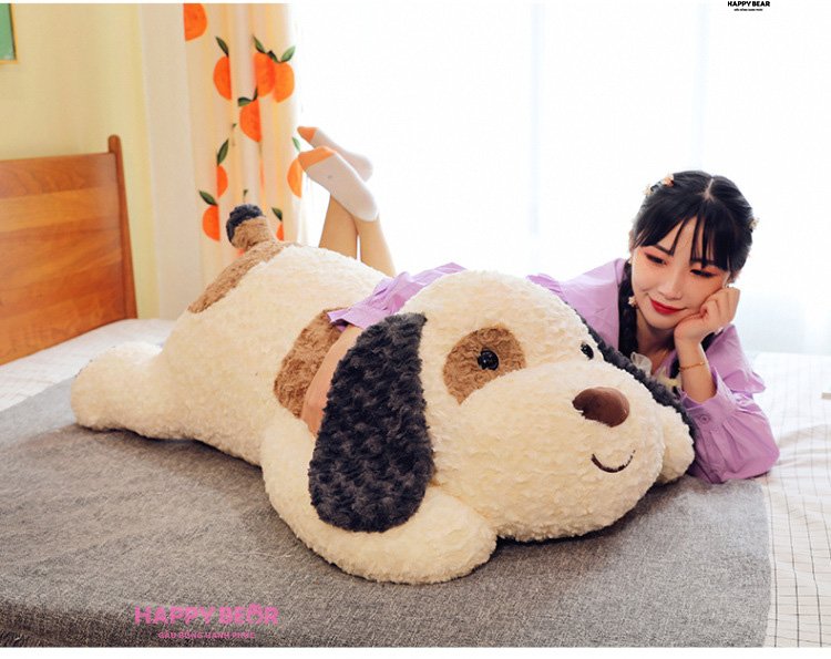 Gối Ôm Cún Lông Xù HP136 - HAPPY BEAR 29 Gối Ôm Cún Lông Xù Dễ Thương HAPPY BEAR size 60CM