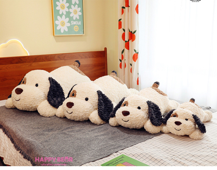 Gối Ôm Cún Lông Xù HP136 - HAPPY BEAR 30 Gối Ôm Cún Lông Xù Dễ Thương HAPPY BEAR size 60CM