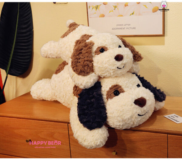 Gối Ôm Cún Lông Xù Dễ Thương HAPPY BEAR size 60CM