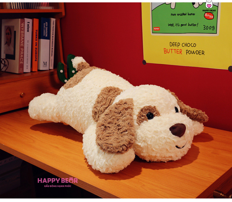 Gối Ôm Cún Lông Xù HP136 - HAPPY BEAR 31 Gối Ôm Cún Lông Xù Dễ Thương HAPPY BEAR size 60CM