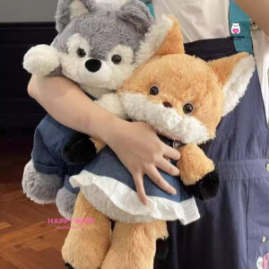 Gấu bông sói mặc yếm happy bear