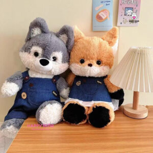 Gấu bông sói mặc yếm happy bear