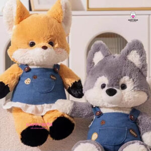Gấu bông sói mặc yếm happy bear