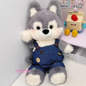 Gấu bông sói mặc yếm happy bear