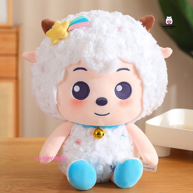 Cừu Bông Lười Dễ Thương HP126 - HAPPY BEAR 22 Gấu bông cừu xanh dễ thương HAPPY BEAR size 60CM