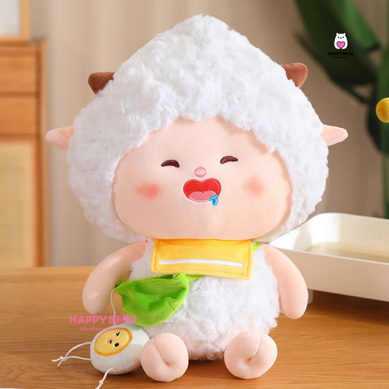 Cừu Bông Lười Dễ Thương HP126 - HAPPY BEAR 21 Gấu bông cừu vàng dễ thương HAPPY BEAR size 60CM