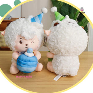 Gấu bông cừu dễ thương sinh nhật HAPPY BEAR size 60CM