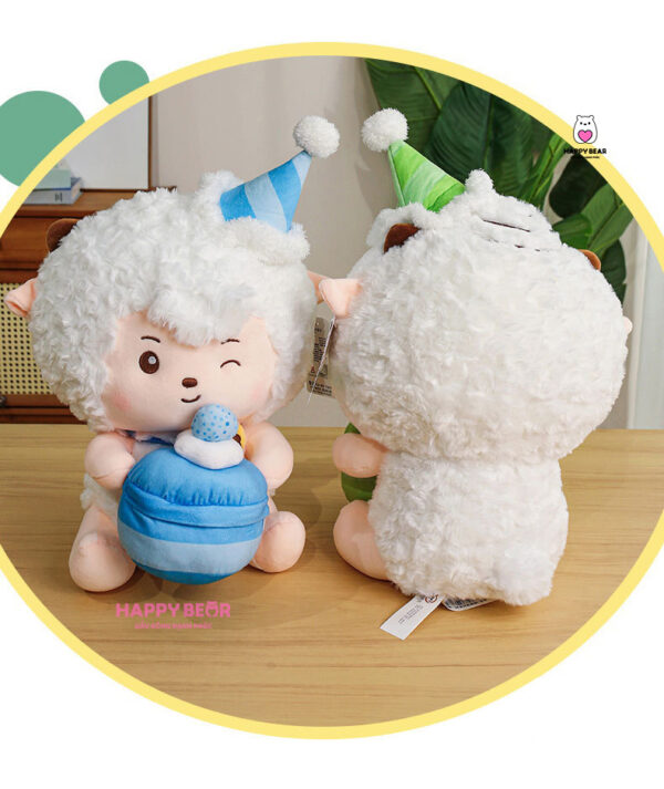 Gấu bông cừu dễ thương sinh nhật HAPPY BEAR size 60CM
