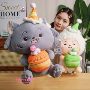 Gấu bông cừu dễ thương sinh nhật HAPPY BEAR size 60CM