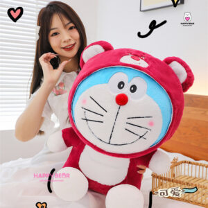 Gấu Bông Doreamon Cosplay Lotso Dâu Và Stick HAPPY BEAR size 60CM