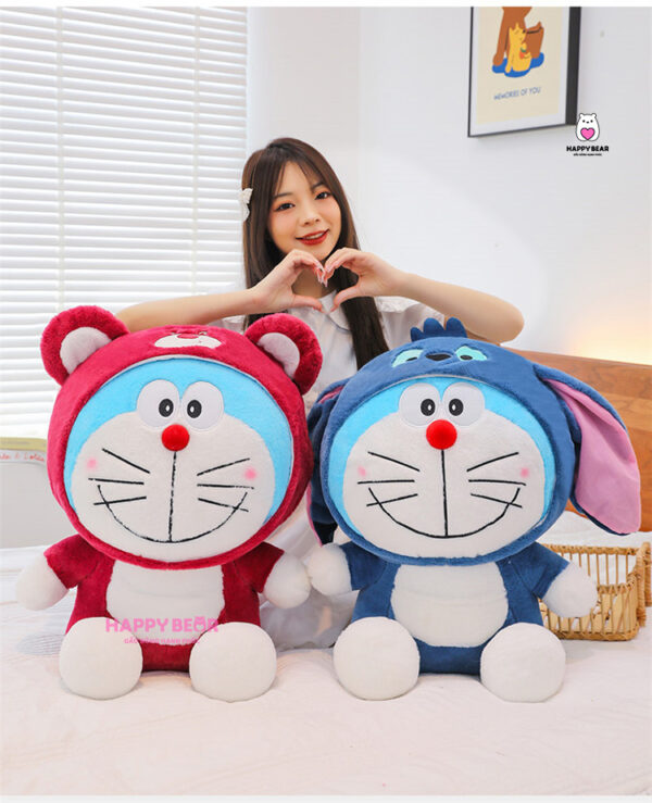 Gấu Bông Doreamon Cosplay Lotso Dâu Và Stick HAPPY BEAR size 60CM