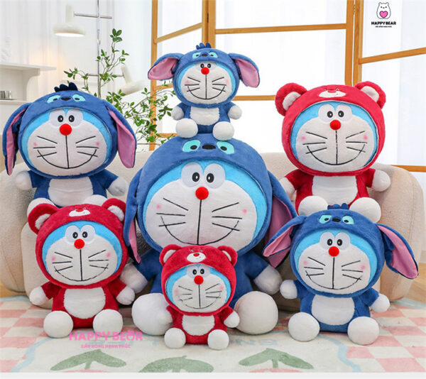 Gấu Bông Doreamon Cosplay Lotso Dâu Và Stick HAPPY BEAR size 60CM