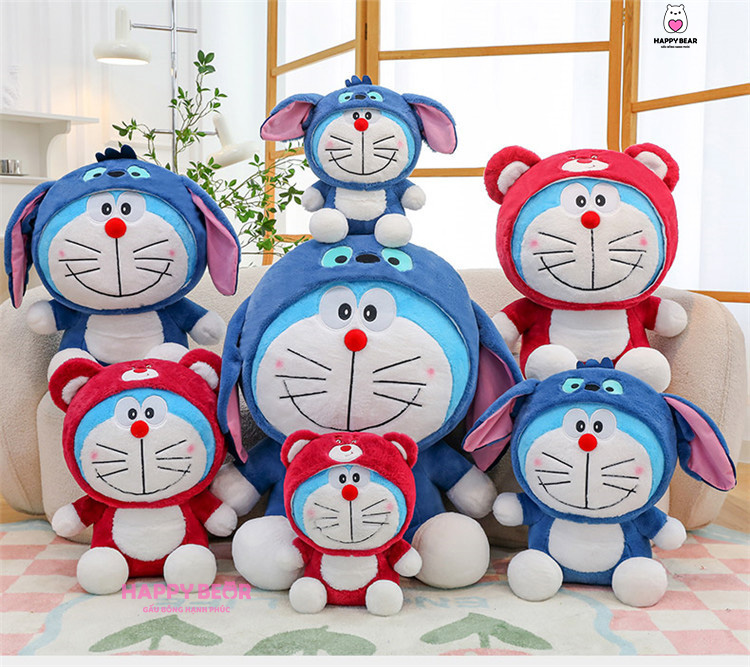 Gấu Bông Doreamon Cosplay Lotso Dâu Và Stick HAPPY BEAR size 60CM