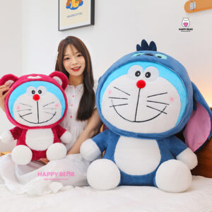 Gấu Bông Doreamon Cosplay Lotso Dâu Và Stick HAPPY BEAR size 60CM
