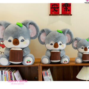 Gấu bông gấu trúc xám dễ thương HAPPY BEAR size 60CM