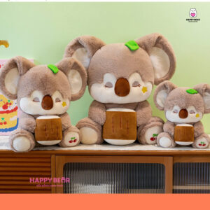 Gấu bông gấu trúc nâu dễ thương HAPPY BEAR size 60CM