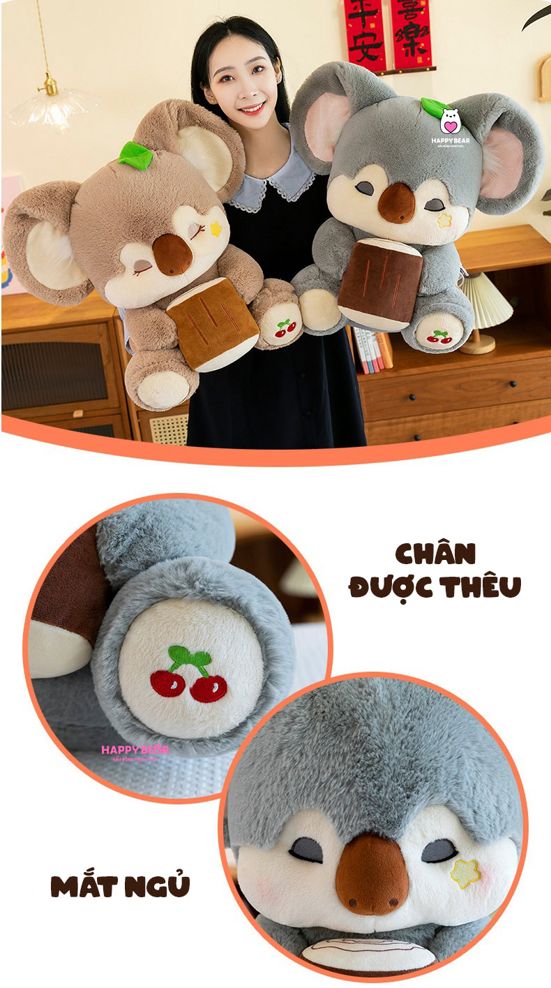 Gấu Bông Gấu Trúc HP123 - HAPPY BEAR 26 Gấu bông gấu trúc dễ thương HAPPY BEAR size 60CM
