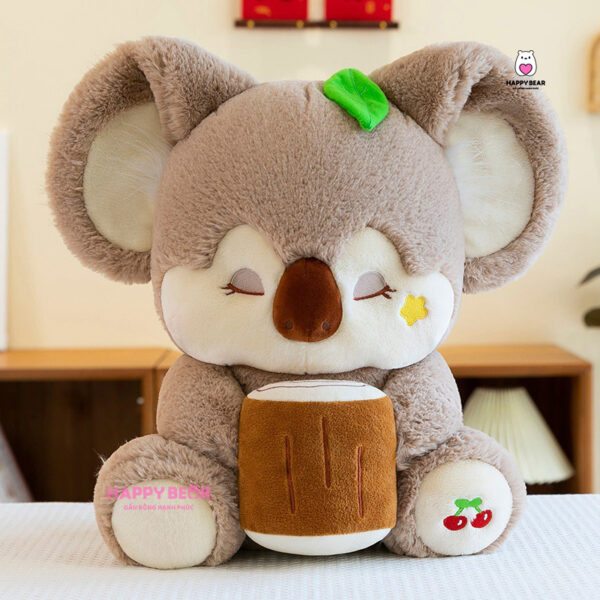 Gấu bông gấu trúc nâu dễ thương HAPPY BEAR size 60CM