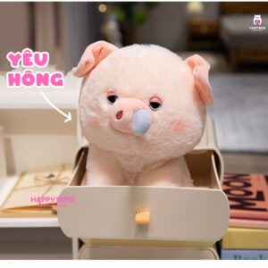 Gấu bông heo dáng ngồi kéo mũi dễ thương happy bear hp205