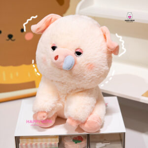 Gấu bông heo dáng ngồi kéo mũi dễ thương happy bear hp205