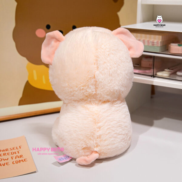 Gấu bông heo dáng ngồi kéo mũi dễ thương happy bear hp205