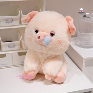Gấu bông heo dáng ngồi kéo mũi dễ thương happy bear hp205