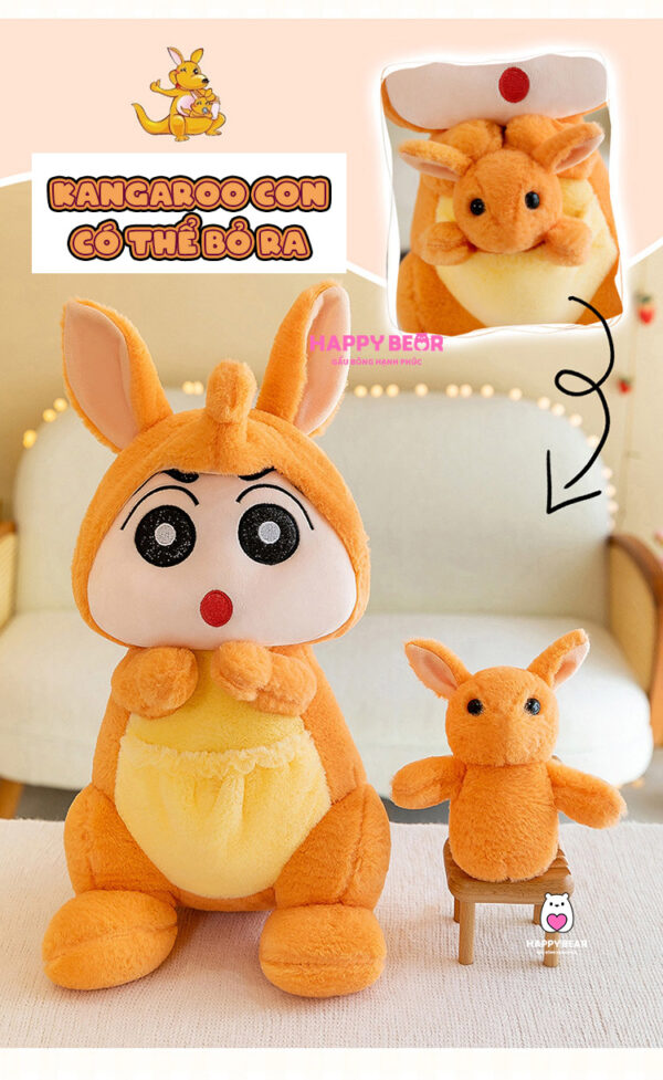 Gấu bông kangaroo mắt trố HAPPY BEAR 60cm
