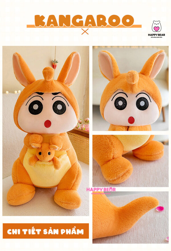 Gấu bông kangaroo mắt trố HAPPY BEAR 60cm