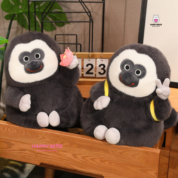 Gấu Bông Khỉ Đen Mặt Ngáo HAPPY BEAR size 60CM