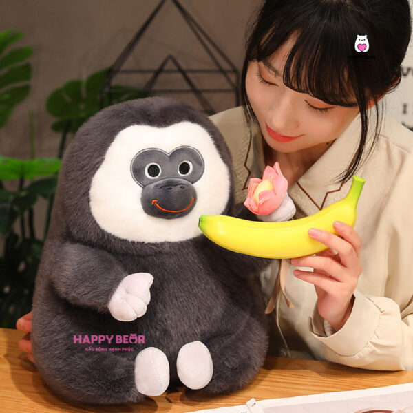 Gấu Bông Khỉ Đen Mặt Ngáo HAPPY BEAR size 60CM