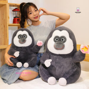 Gấu Bông Khỉ Đen Mặt Ngáo HAPPY BEAR size 60CM