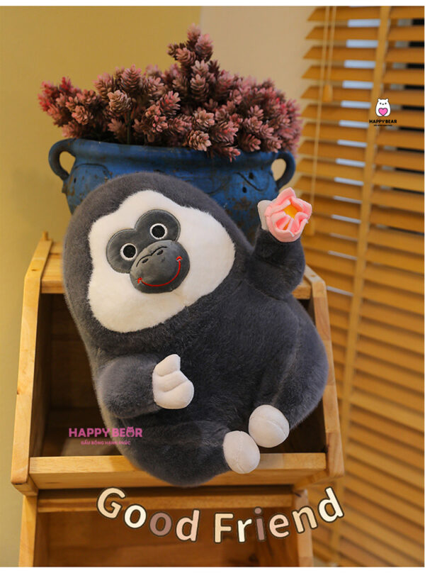 Gấu Bông Khỉ Đen Mặt Ngáo HAPPY BEAR size 60CM