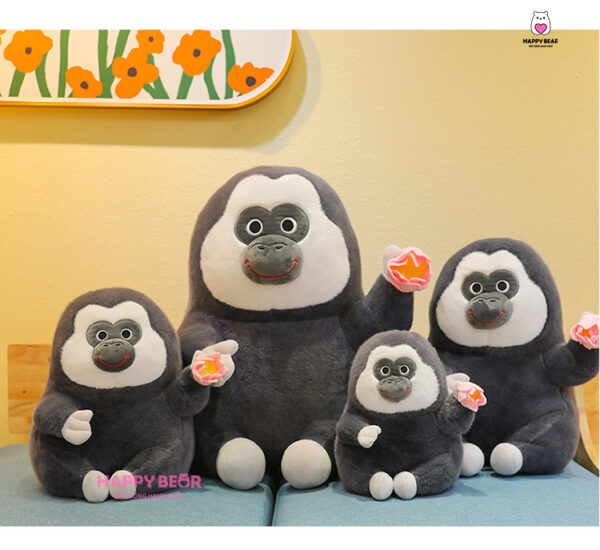 Gấu Bông Khỉ Đen Mặt Ngáo HAPPY BEAR size 60CM