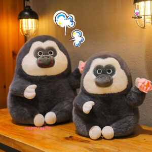 Gấu Bông Khỉ Đen Mặt Ngáo HAPPY BEAR size 60CM
